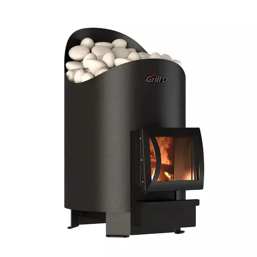 Банная печь Grill'D Aurora 180 (короткий вынос, дверца со стеклом) — фото 2