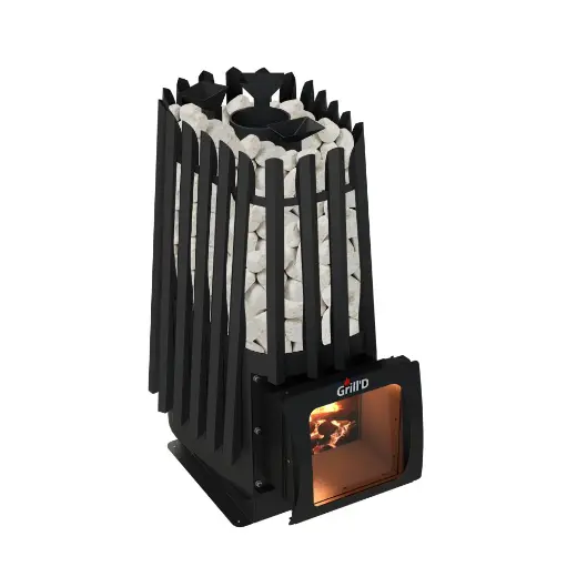 Банная печь Grill'D Cometa Vega 350 Window Max Pro (короткий вынос) Pro