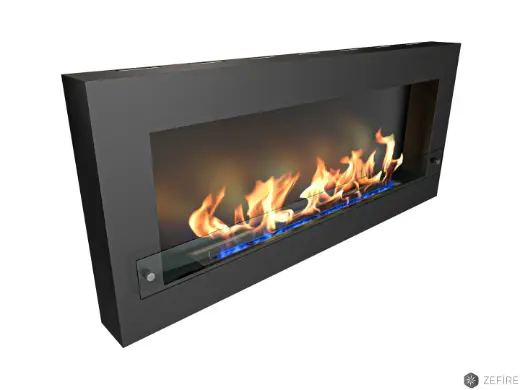 Биокамин Zefire Orion 1500 (черный со стеклом и стемалитом)