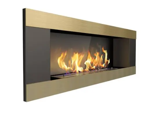 Биокамин Zefire Elliot horizontal 1200 со стемалитом (латунный)