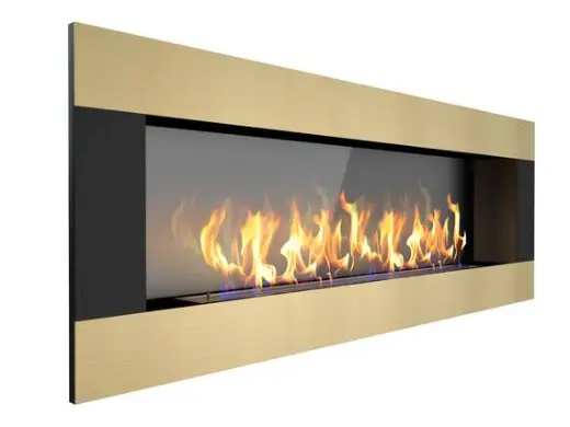 Биокамин Zefire Elliot horizontal 1800 латунный со стемалитом
