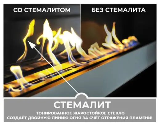 Биокамин Zefire Flagman 700 Long со стемалитом — фото 2