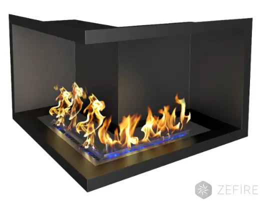 Биокамин Zefire Standart для угловой стены 700