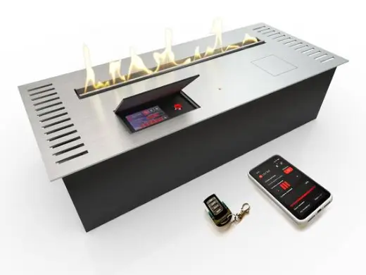 Автоматический биокамин Zefire M 700 с ДУ шлифованный