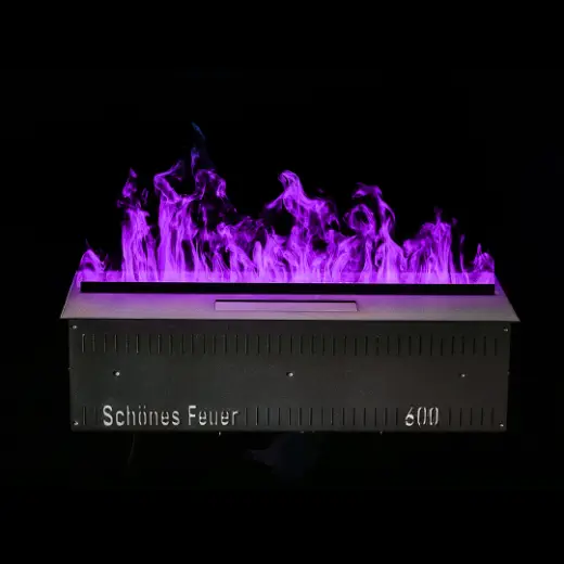 Встраиваемый электрический Schönes feuer 3D-камин FireLine 600 RGB (черная панель) — фото 2