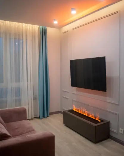 Встраиваемый электрический Schönes feuer 3D-камин FireLine 1000 (черная панель) — фото 2