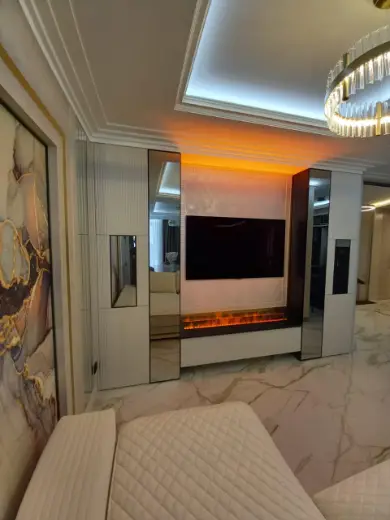 Встраиваемый электрический Schönes feuer 3D-камин FireLine 1200 (черная панель) — фото 2