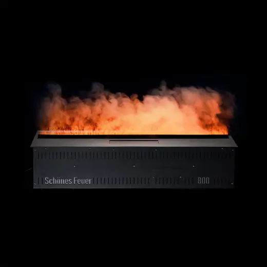 Встраиваемый камин-увлажнитель FireLine 800 Blue (черная панель)