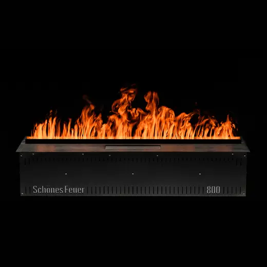 Встраиваемый камин-увлажнитель FireLine 800 Blue (черная панель) — фото 2