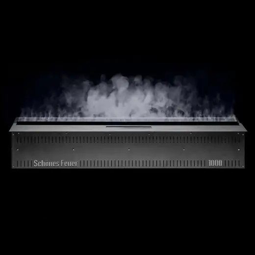 Встраиваемый камин-увлажнитель FireLine 1000 Blue (черная панель) — фото 2
