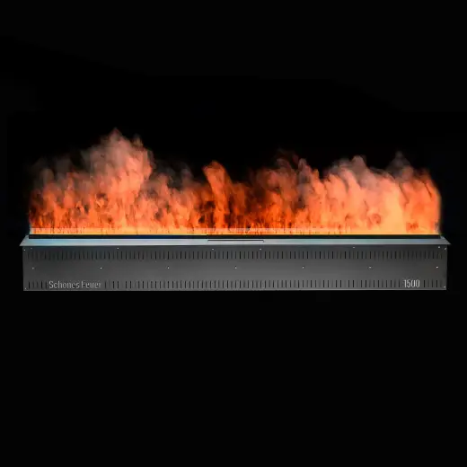 Встраиваемый камин-увлажнитель FireLine 1500 Blue (черная панель) — фото 2