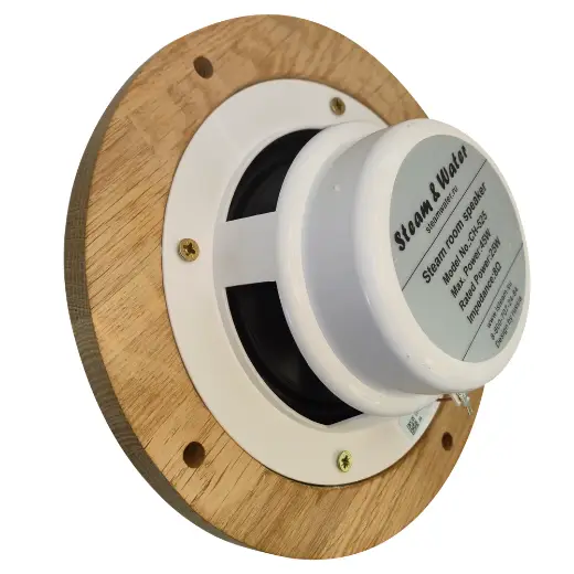 Динамик для сауны круглый SW 525 white, (Врезной белый, 8 ohm, 45w, диаметр 165мм) AMG — фото 2