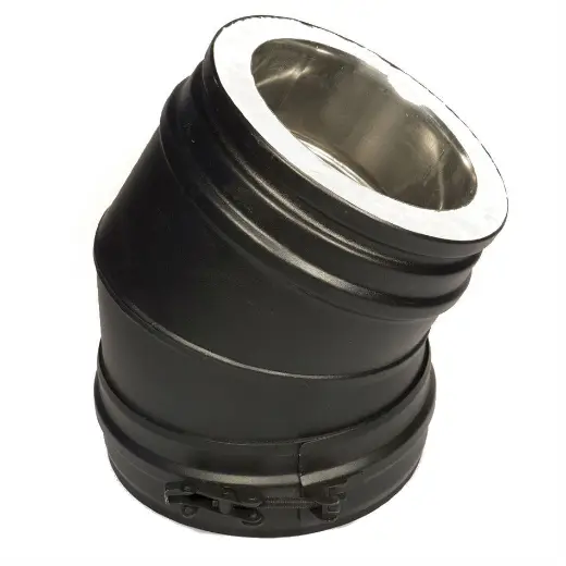 Отвод 45 градусов Schiedel Permeter ULTRA 25 черный, D 200/250 мм
