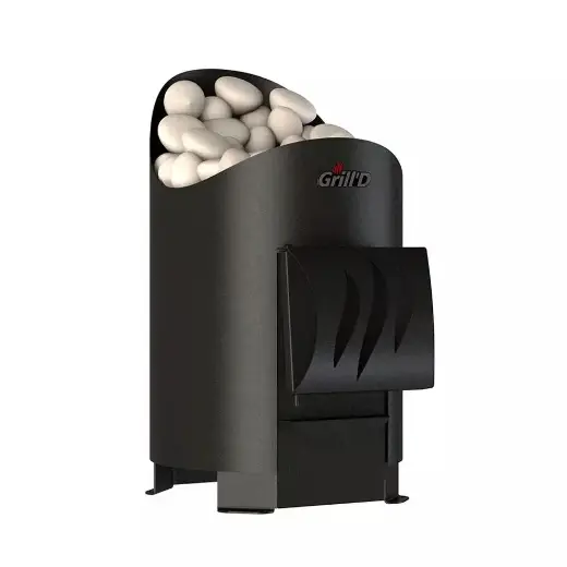 Банная печь Grill'D Aurora Mini (короткий вынос, дверца без стекла) — фото 2