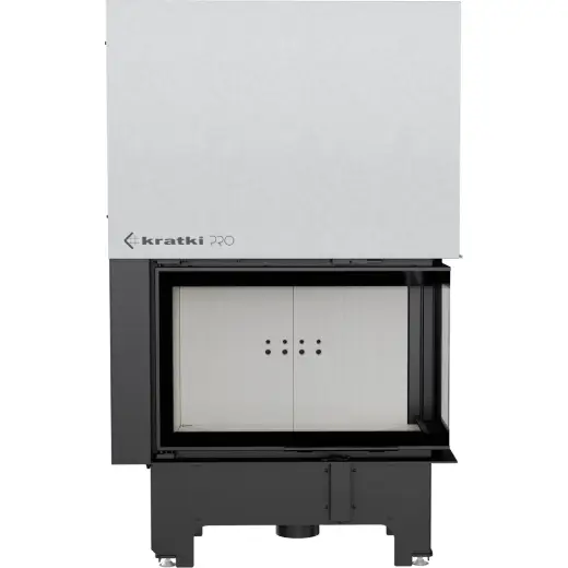 Стальная топка Kratki VNP 810/410 BS G (угловая, стекло справа, с подъёмом) — фото 2