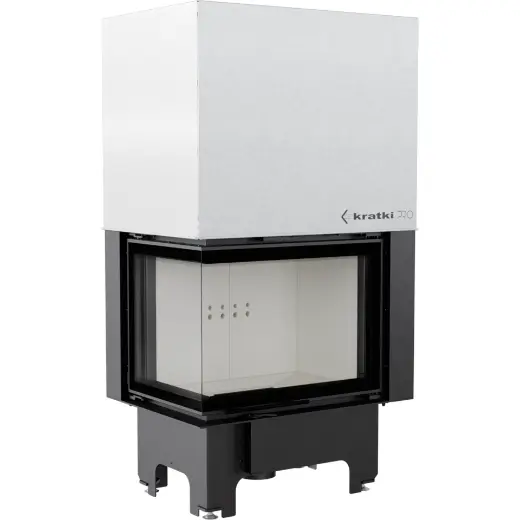Стальная топка Kratki VNL 700/480 BS G(угловая, стекло слева, с подъёмом)