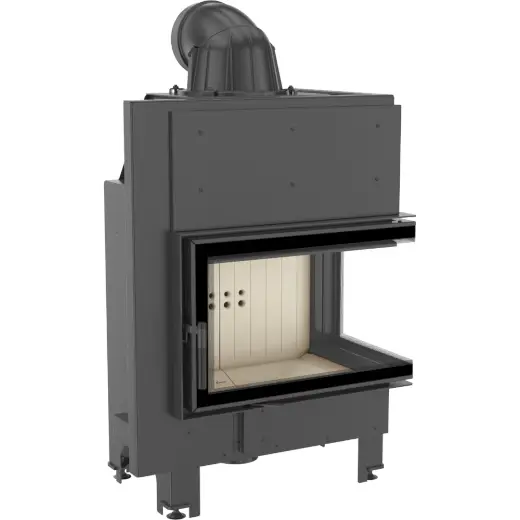 Стальная топка Kratki MBM P BS SG 10 (угловая, правая, гнутое стекло)
